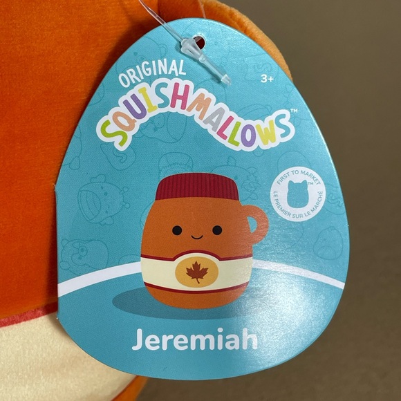 Squishmallow Jeremiah Canadian Pancake/Waffle Maple Syrup Bottle 8in Plush 2024 - Picture 5 of 10